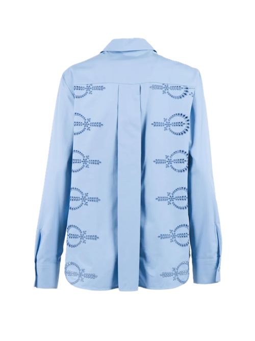 P.A.R.O.S.H.Camicia con cut-out cannes sangallo P.a.r.o.s.h. | D381301011 AZZURRO